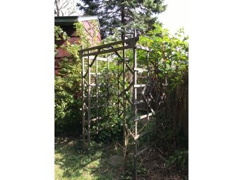 Fabulous Vintage Wooden Garden Trellis / Arbor - Great Wear / Patina And AMAZING DESIGN / STYLE