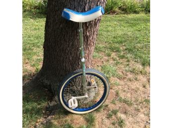 Fantastic Vintage UNIVEGA Unicycle - Blue & White - Probably 1970'S - GREAT CONDITION !