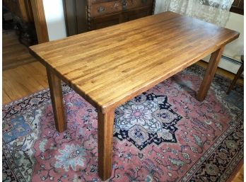SOLID Oak ' Butcher Block ' Top Table VERY HEAVY - Great Table - EXTREMELY SOLID !