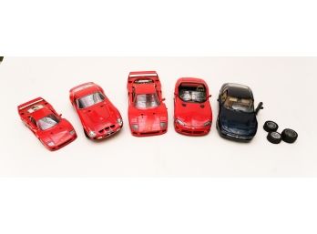 Vintage Collectible Scaled Ferrari Model Cars - Set Of 5
