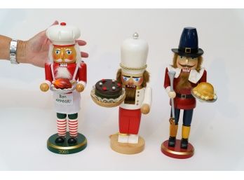 Set Of 3 Wooden Nutcracker Figures