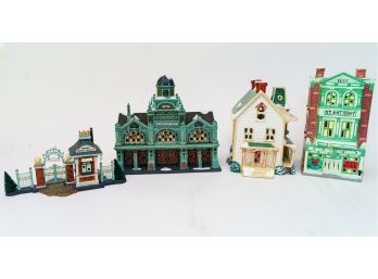 Collectible Department 56 - 4 Christmas Village Buildings