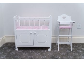 White Tone Play Highchair And Basinet