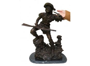 Bronze Marshall Mitchell “ Unexpected Trouble” Sculpture With Appraisal Certificate