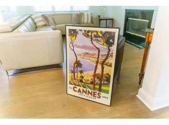 Vintage Framed Ete Cannes Hiver Poster Print