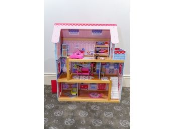 Dollhouse With Furniture And Figures