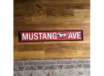 Mustang Ave License Plate Wall Decor