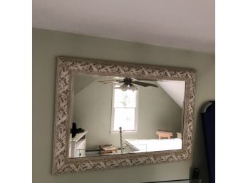 White Distressed Framed Mirror