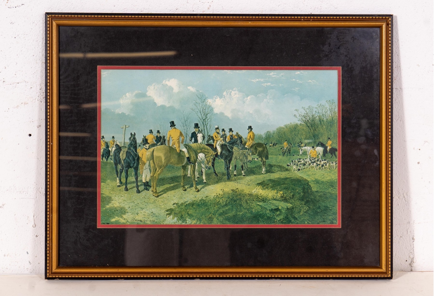 J.F. Herring Senior Print Of 1858 Fox Hunt Engraving #727826