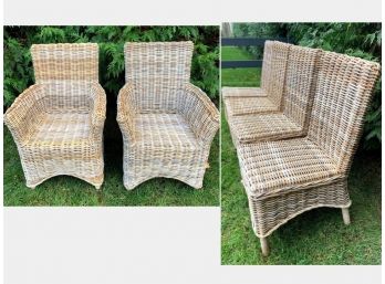 Awesome  Parc Monceau Grey Wicker Dining Chair Set (6)