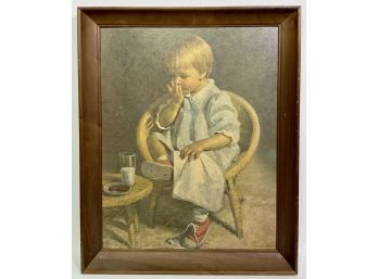 Belart Inc. Wooden Framed Print Of Young Girl