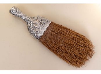 Antique Floral Silver Handled Broom