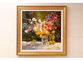 Omar Hamdi Malva (Syrian-Austrian, 1951-2015) Floral Still Life, Original Retail $13,500