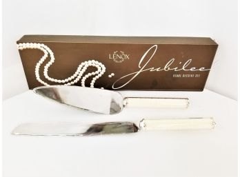 Lenox 2 Piece Jubilee Pearl Dessert Set