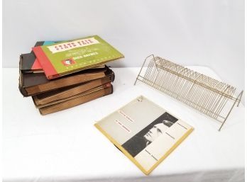 Antique  & Vintage Assortment 78's Records & Holder