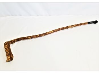 Hand Carved Knobby Wood Walking Stickcane With Fritz Handle