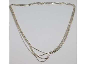 Huge 104' Long Diamond Cut Chain In Sterling Silver