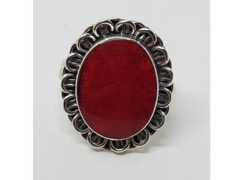 Sponge Coral Floral Ring In Sterling Silver