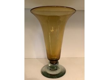 Vintage  11 1/2 Inch Two Tone Vase