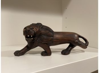 African Wood Carving Lion
