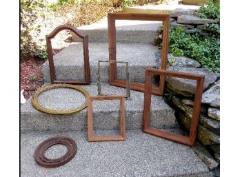 Lot Of Antique Oak, Mahogany, Gilt & Deco Era Picture Frames