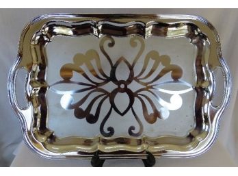 Spectacular Mid-Century Deco Styled Polished And Brushed Steel Cocktail Tray - Cosmos, Gin Martini's, Mai-Tai