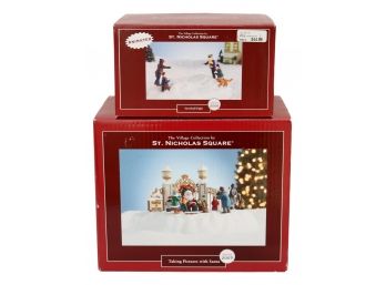 THE VILLAGE COLLECTION St Nicholas Square And Snow Ball Fight Xmas