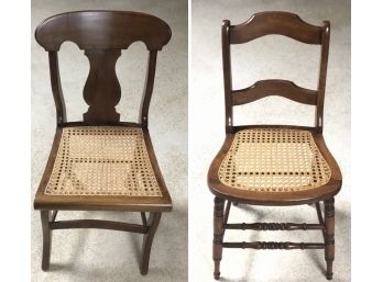 Two Cane Bottom Chairs