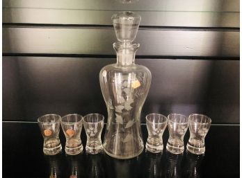 Decanter And Shot Glasses Made In Turkey