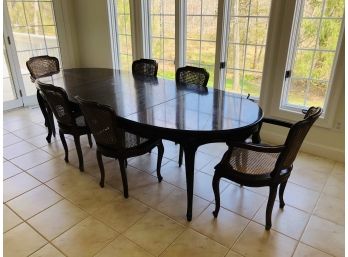 Bernhardt Furniture Country Kitchen Dining Table With Six Chairs
