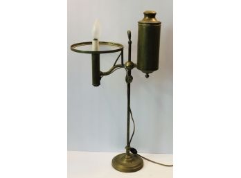 Converted Brass Oil Lamp