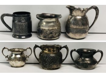 Six Pieces Of Handled Pairpoint Items