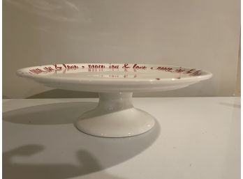 Peace Joy Love Cake Stand