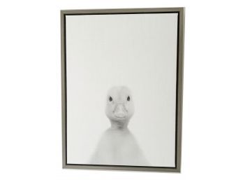 Kate And Laurel Sylvie Duck Black And White Portrait Gray Frame