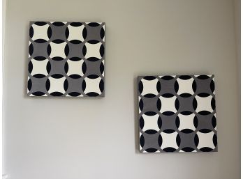 Pair Of Geometrical Wall Art Canvas Prints
