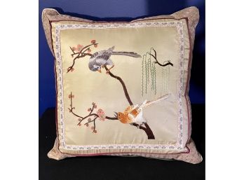 Asian Inspired Embroidered Accent Pillow