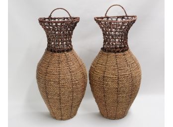 Amazing Large Hanging Wicker Baskets, 21' Tall