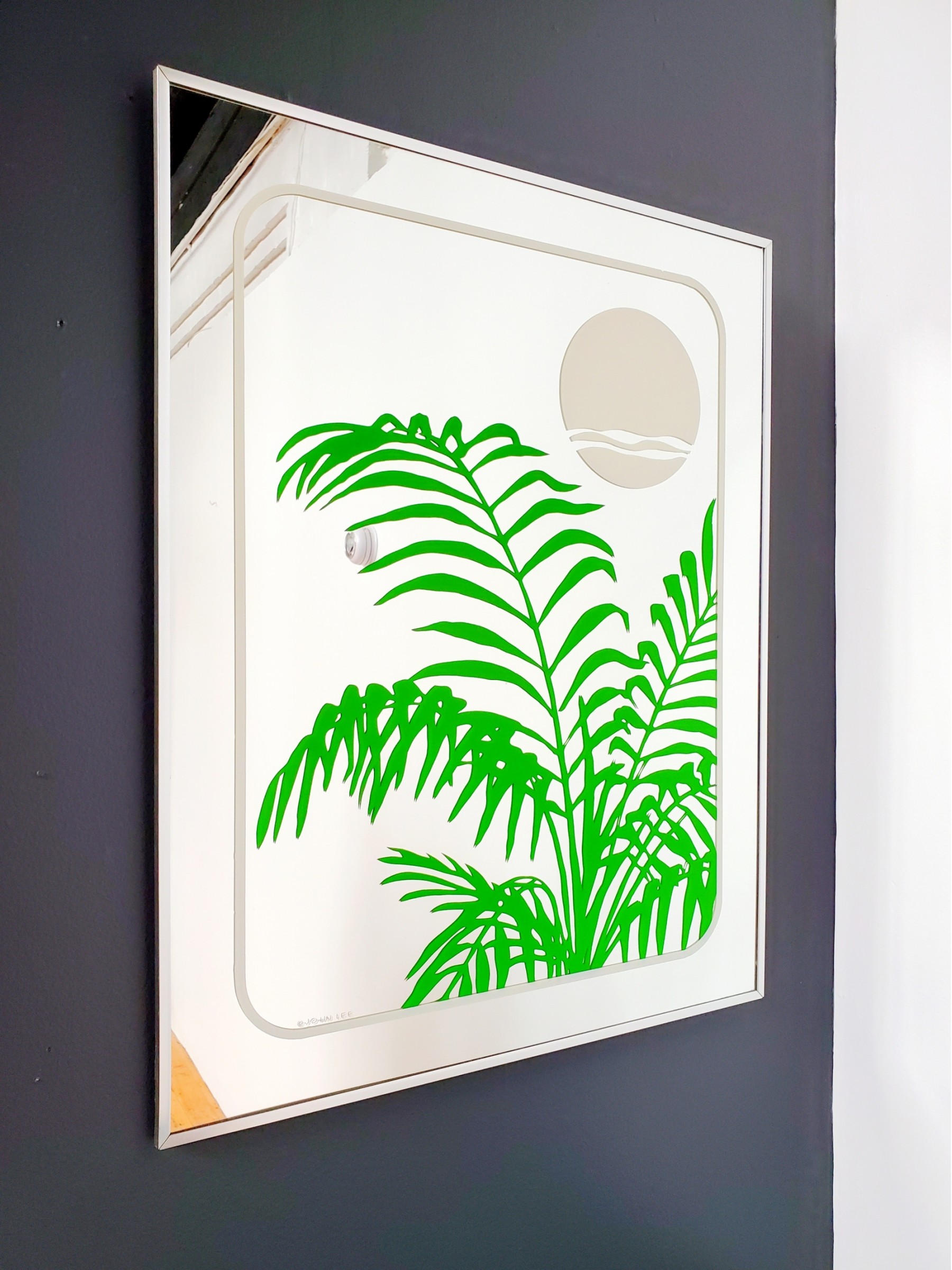 Awesome 1975 John Lee Opt Art Wall Mirror #915714 | Auctionninja.com