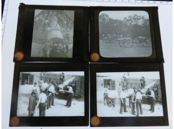 Lot Of 4 Artillery  Glass Slides