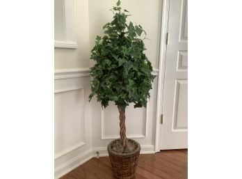 Home Decor Artificial  4 Foot Ivy Planter With Twisted Stem