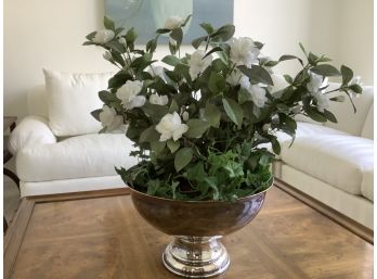 Jasmine Look Alike!  Beautiful Arrangement In Silver Bowl