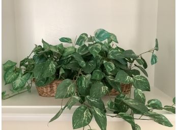Silk Ivy Arrangement In Woven Oblong Basket