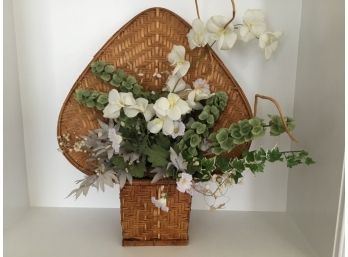 Fancy Wicker Basket Floral Arrangement