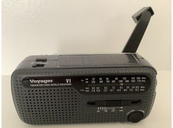 Kaito V1 Voyager Solar/dynamo AM/FMSW Emergency Radio With Cell Phone Charger And 3-LED Flashlight