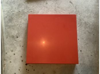 Vintage Parsons Table In Poppy (red)