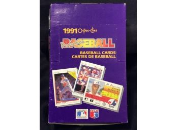 1991 O Pee Chee Premiere Baseball Wax Box