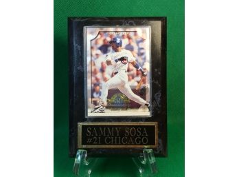 Sammy Sosa Baseball Card Plaque