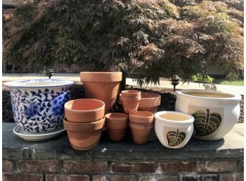 Large Lot Of Patio Planter Pots