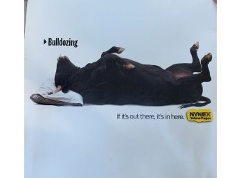 NYNEX YELLOW PAGES 'BULLDOZING' PROMOTIONAL POSTER