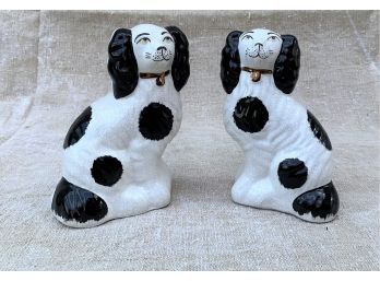 PAIR OF STAFFORDSHIRE SPANIELS